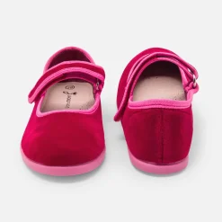 Jacadi Slippers|Canvas Shoes|Girl ballerinas Burgundy