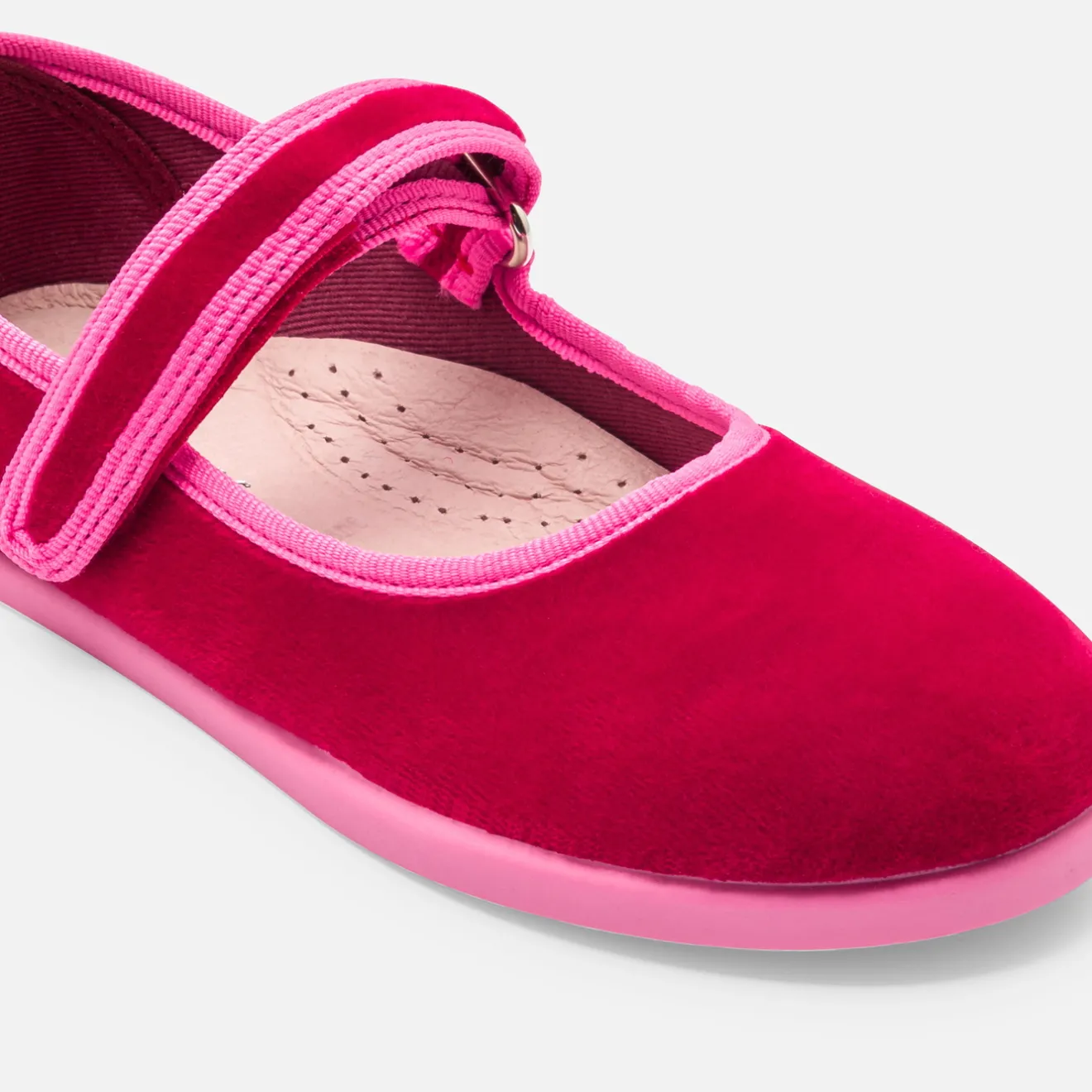 Jacadi Slippers|Canvas Shoes|Girl ballerinas Burgundy