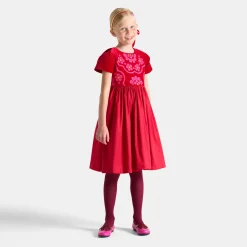 Jacadi Dresses And Skirts|Girl bi-material dress Jacadi Red