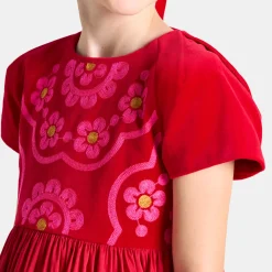 Jacadi Dresses And Skirts|Girl bi-material dress Jacadi Red