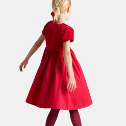 Jacadi Dresses And Skirts|Girl bi-material dress Jacadi Red