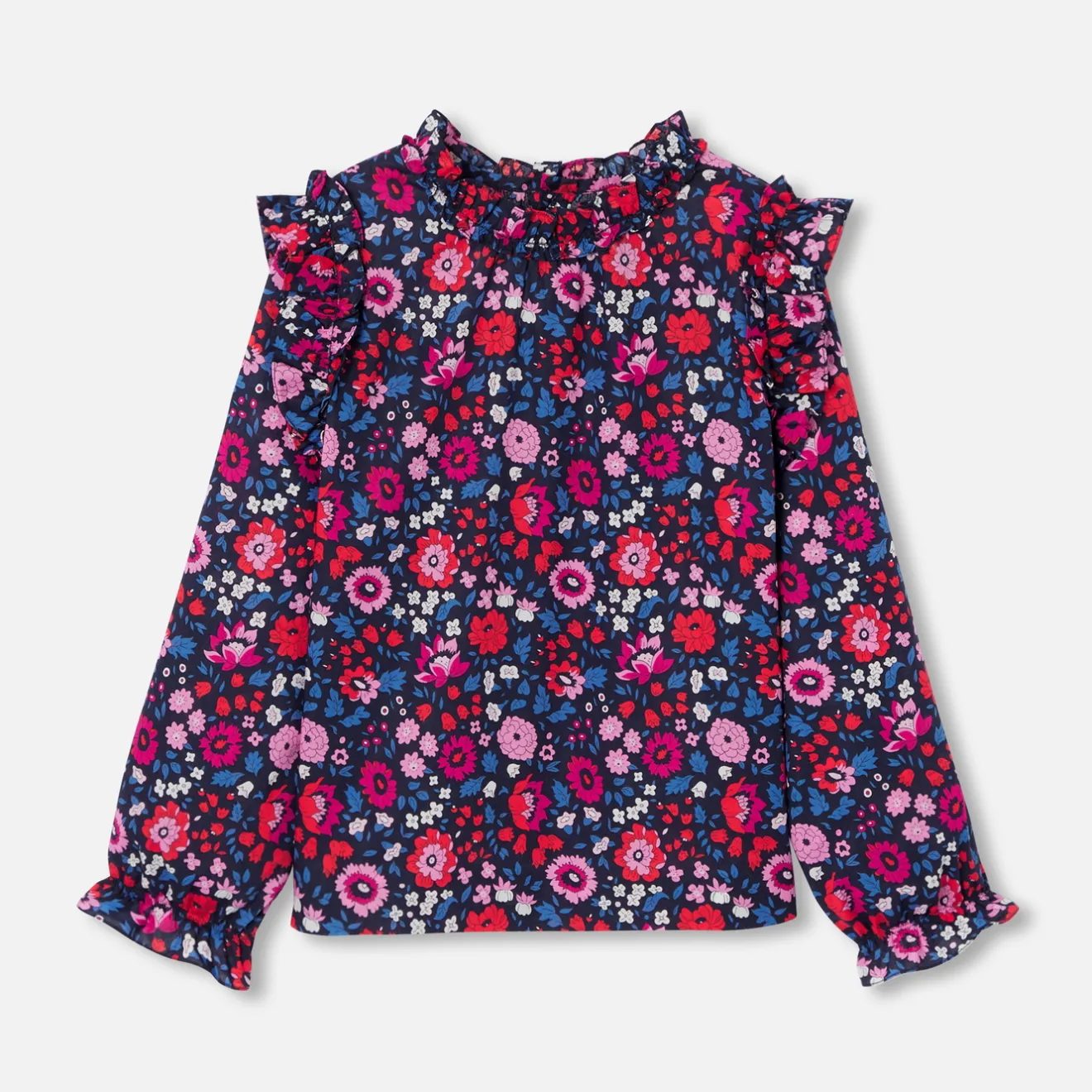 Jacadi Blouses And Shirts|Girl blouse in Liberty fabric Navy/Multicolour