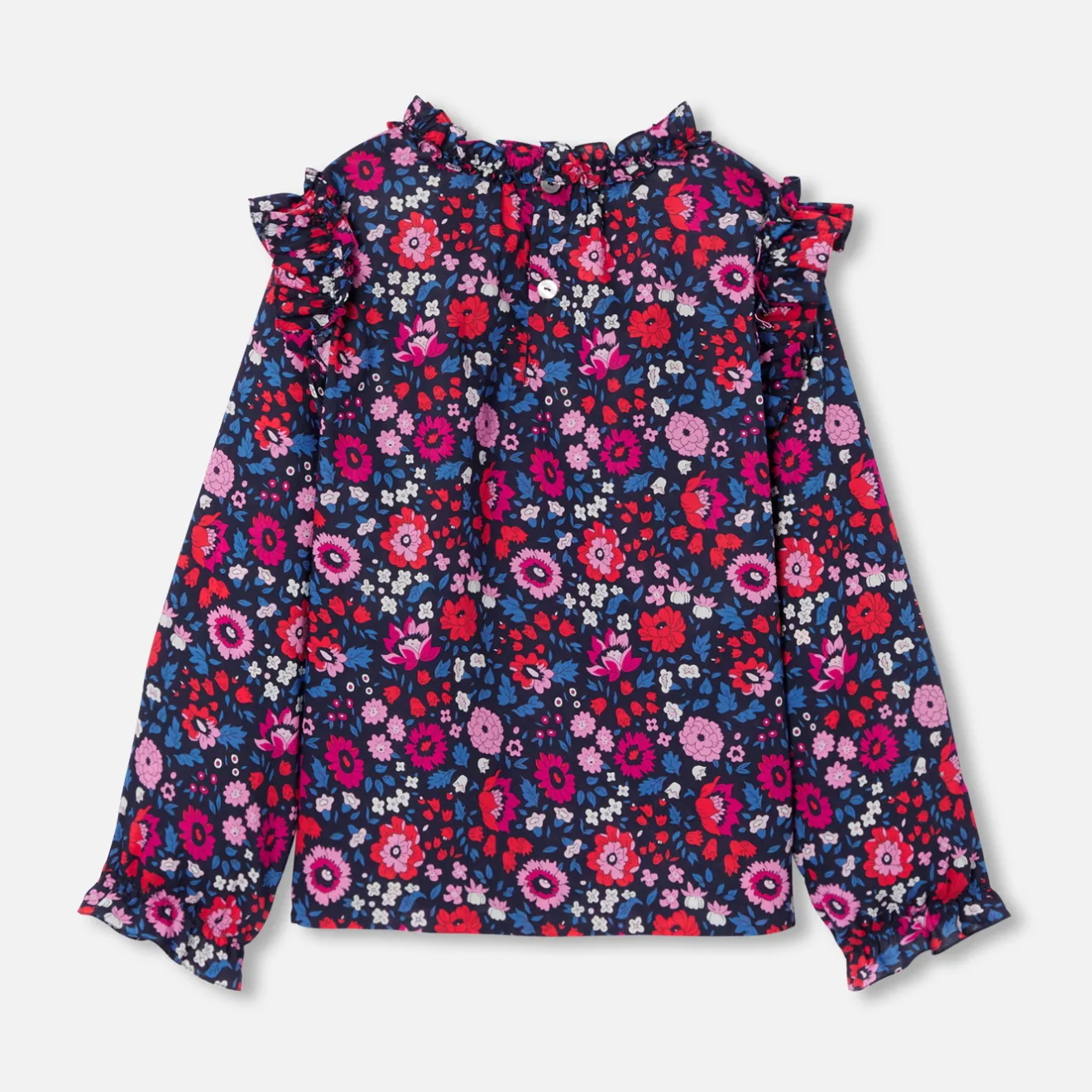 Jacadi Blouses And Shirts|Girl blouse in Liberty fabric Navy/Multicolour