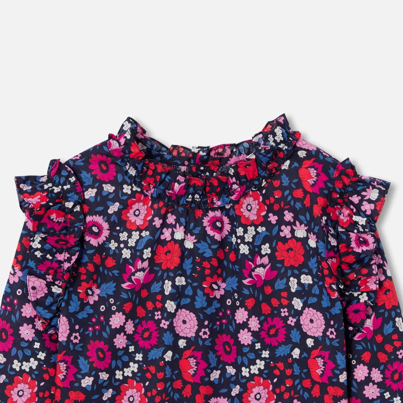 Jacadi Blouses And Shirts|Girl blouse in Liberty fabric Navy/Multicolour
