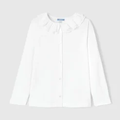 Jacadi Blouses And Shirts|Girl blouse in poplin Jacadi White