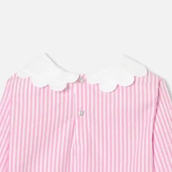Jacadi Blouses And Shirts|Girl blouse in striped poplin White/Pink
