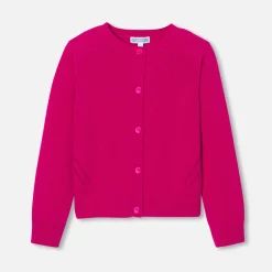 Jacadi Cardigans, Sweaters And Sweatshirts|Girl cardigan Raspberry