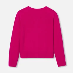 Jacadi Cardigans, Sweaters And Sweatshirts|Girl cardigan Raspberry