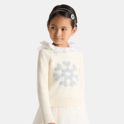 Jacadi Cardigans, Sweaters And Sweatshirts|Girl cashmere sweater Jacadi soft white