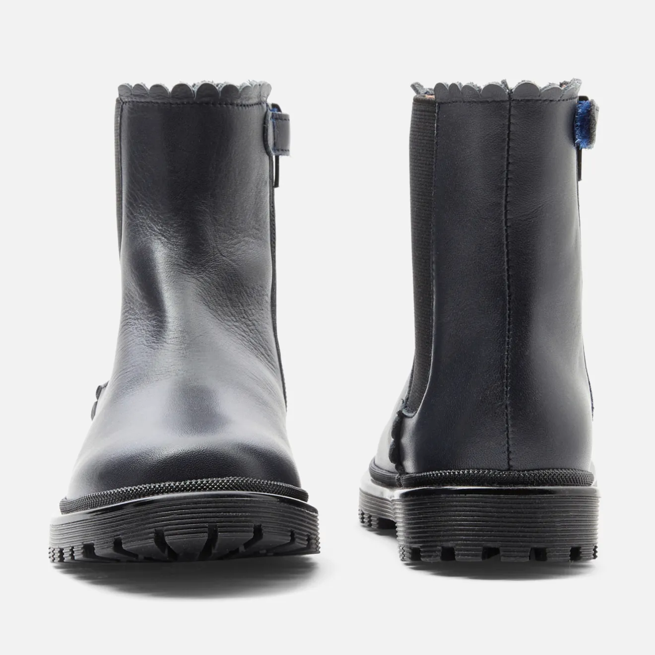 Jacadi Ankle & Lined Boots|Girl Chelsea boots in smooth leather Jacadi Navy