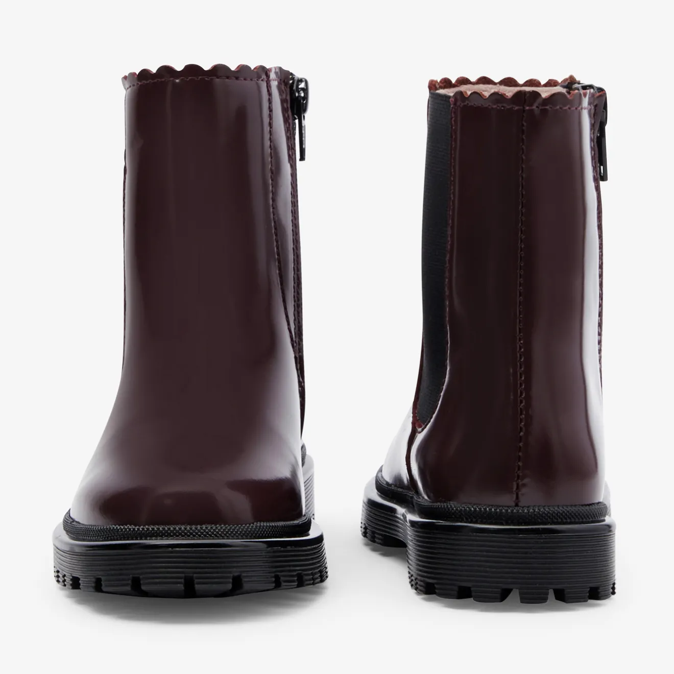Jacadi Ankle & Lined Boots|Girl Chelsea boots in smooth leather Burgundy