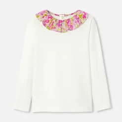 Jacadi T-Shirts, Polo Shirts|Girl collared T-shirt Jacadi soft white