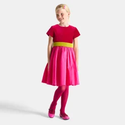 Jacadi Dresses And Skirts|Girl color block dress Pink/Multicolour