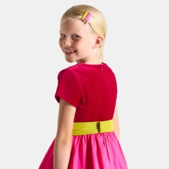 Jacadi Dresses And Skirts|Girl color block dress Pink/Multicolour