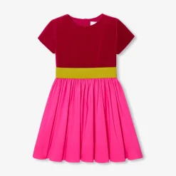 Jacadi Dresses And Skirts|Girl color block dress Pink/Multicolour