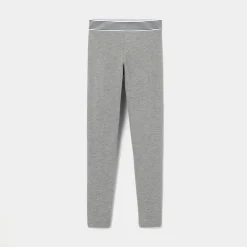 Jacadi Pants And Sweatpants|Girl cotton piqué leggings Jacadi light Heather Grey