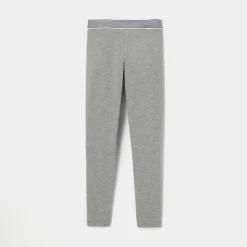 Jacadi Pants And Sweatpants|Girl cotton piqué leggings Jacadi light Heather Grey
