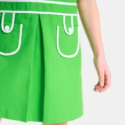 Jacadi Dresses And Skirts|Girl dress in honeycomb piqué Grass green