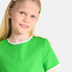 Jacadi Dresses And Skirts|Girl dress in honeycomb piqué Grass green