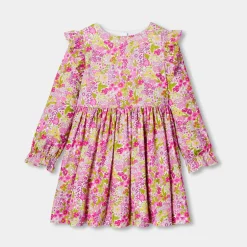 Jacadi Dresses And Skirts|Girl dress in Liberty fabric White/Multicolour