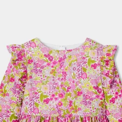 Jacadi Dresses And Skirts|Girl dress in Liberty fabric White/Multicolour