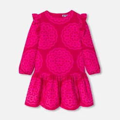 Jacadi Dresses And Skirts|Girl dress with rosette print Pink/Multicolour