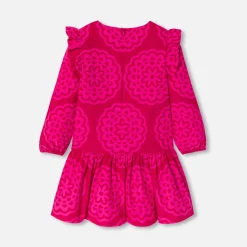 Jacadi Dresses And Skirts|Girl dress with rosette print Pink/Multicolour