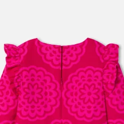 Jacadi Dresses And Skirts|Girl dress with rosette print Pink/Multicolour