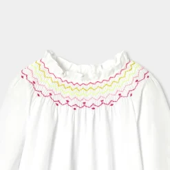 Jacadi Blouses And Shirts|Girl flannel blouse Jacadi White