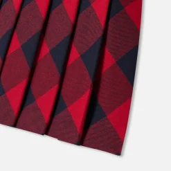 Jacadi Dresses And Skirts|Girl flannel pinafore dress Navy/Red