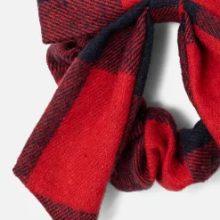 Jacadi Hair Accessories|Accessories|Girl flannel scrunchie Navy/Red