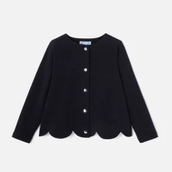 Jacadi Cardigans, Sweaters And Sweatshirts|Girl fleece cardigan Jacadi Navy