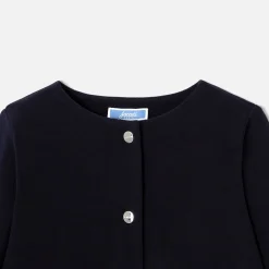 Jacadi Cardigans, Sweaters And Sweatshirts|Girl fleece cardigan Jacadi Navy