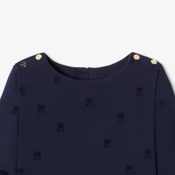 Jacadi Dresses And Skirts|Girl fleece dress Jacadi Navy