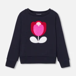 Jacadi Cardigans, Sweaters And Sweatshirts|Girl fleece sweatshirt Jacadi Navy