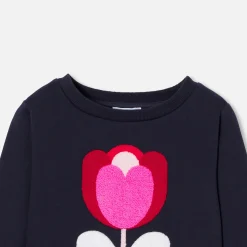 Jacadi Cardigans, Sweaters And Sweatshirts|Girl fleece sweatshirt Jacadi Navy