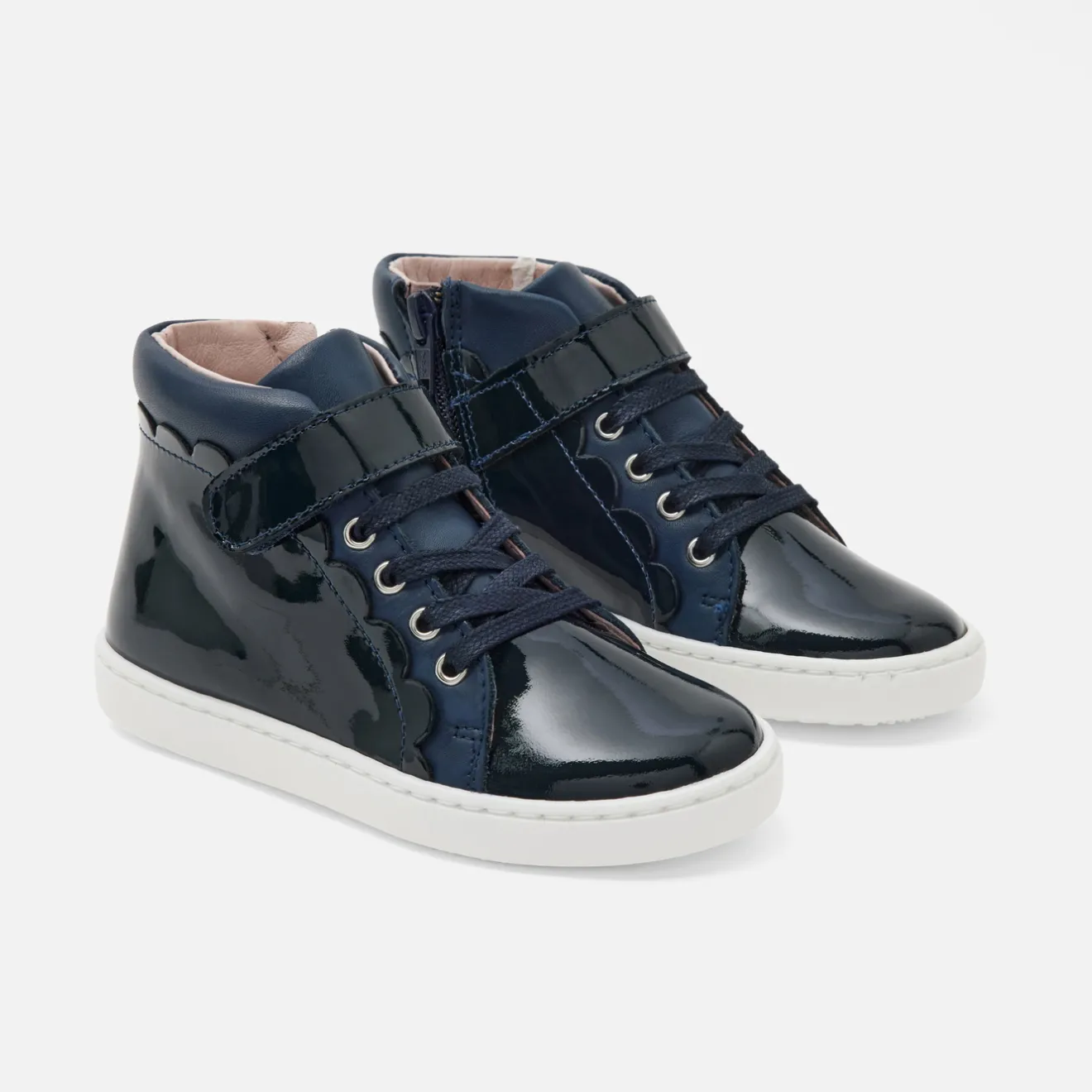 Jacadi Sneakers|Girl high top sneakers Jacadi Navy