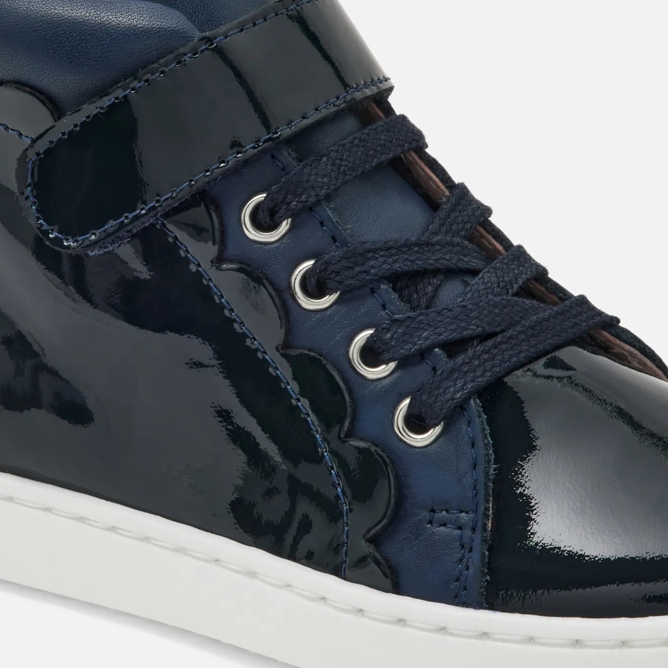 Jacadi Sneakers|Girl high top sneakers Jacadi Navy