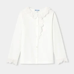 Jacadi Blouses And Shirts|Girl' jersey blouse Jacadi White