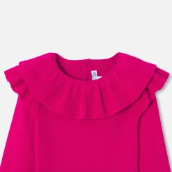Jacadi Dresses And Skirts|Girl knitted dress Grenadine Pink