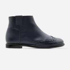 Jacadi Ankle & Lined Boots|Girl leather boots Jacadi Navy