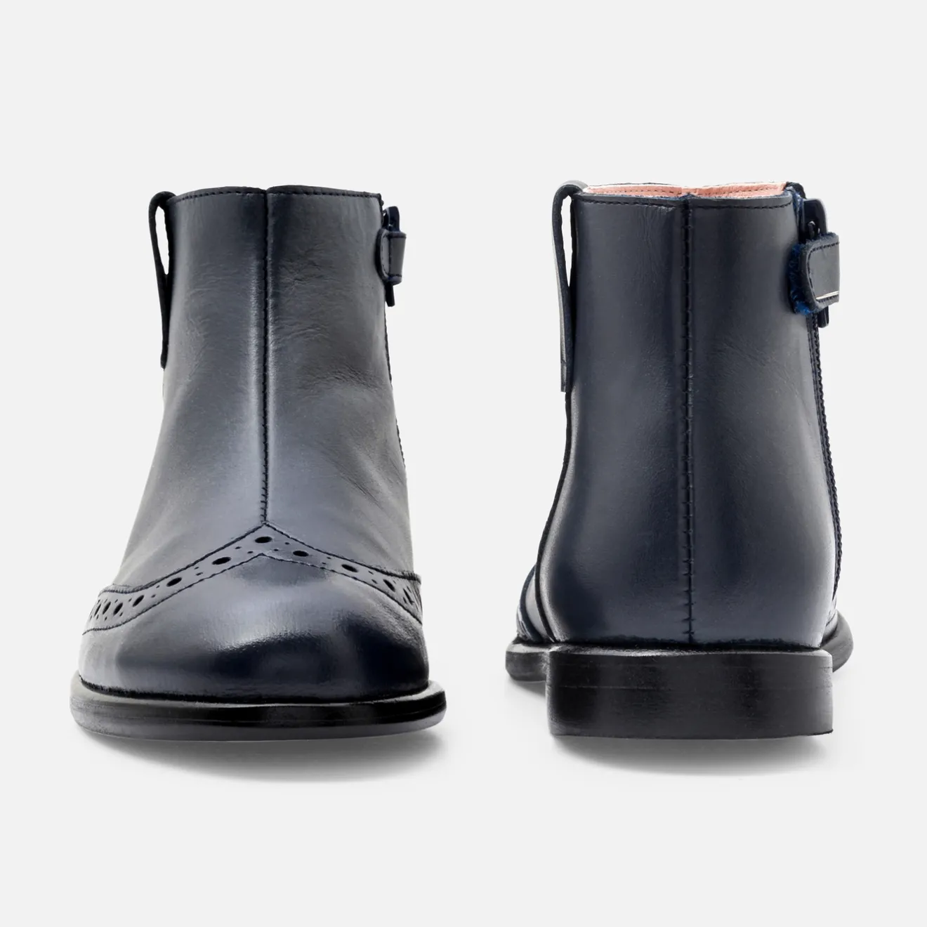 Jacadi Ankle & Lined Boots|Girl leather boots Jacadi Navy