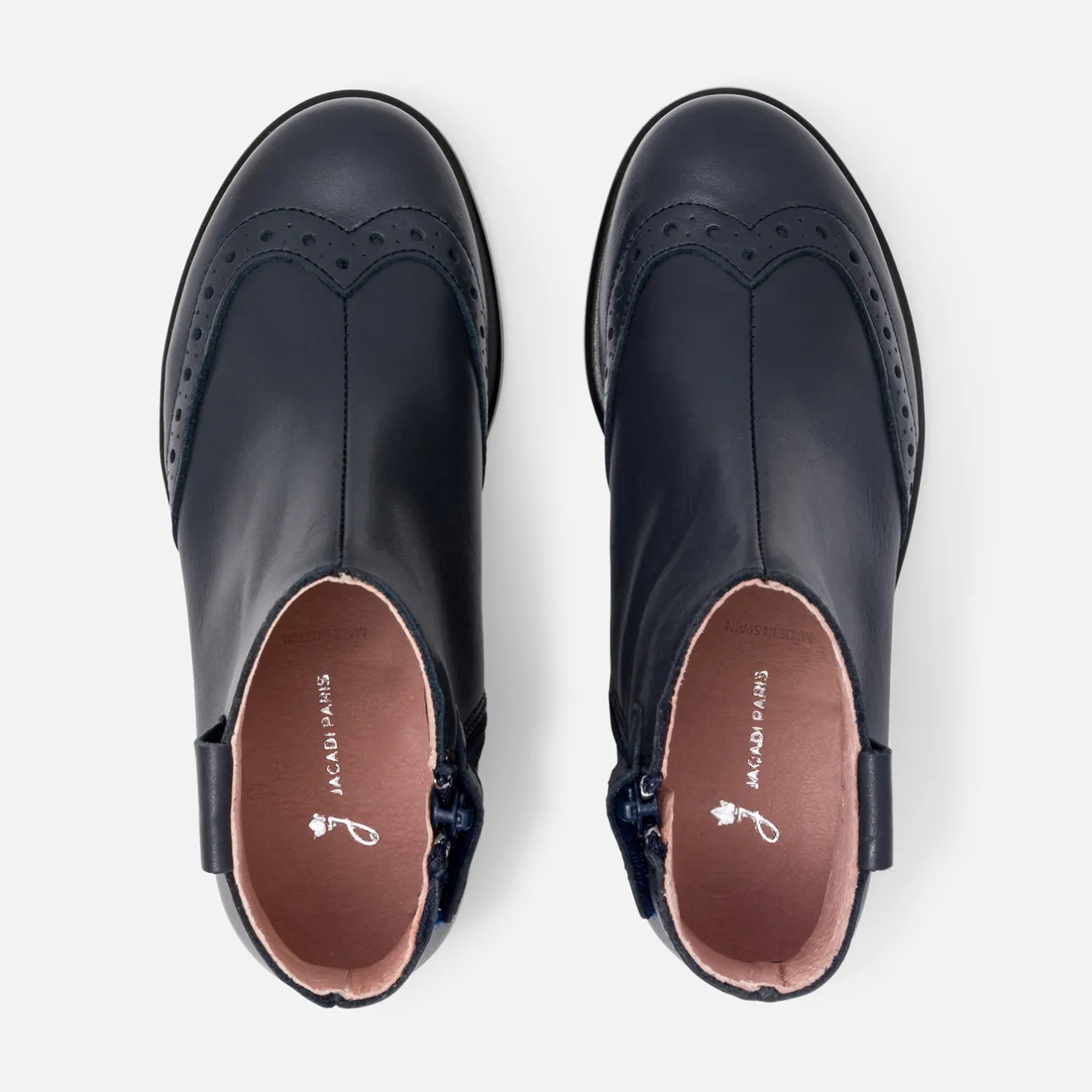 Jacadi Ankle & Lined Boots|Girl leather boots Jacadi Navy