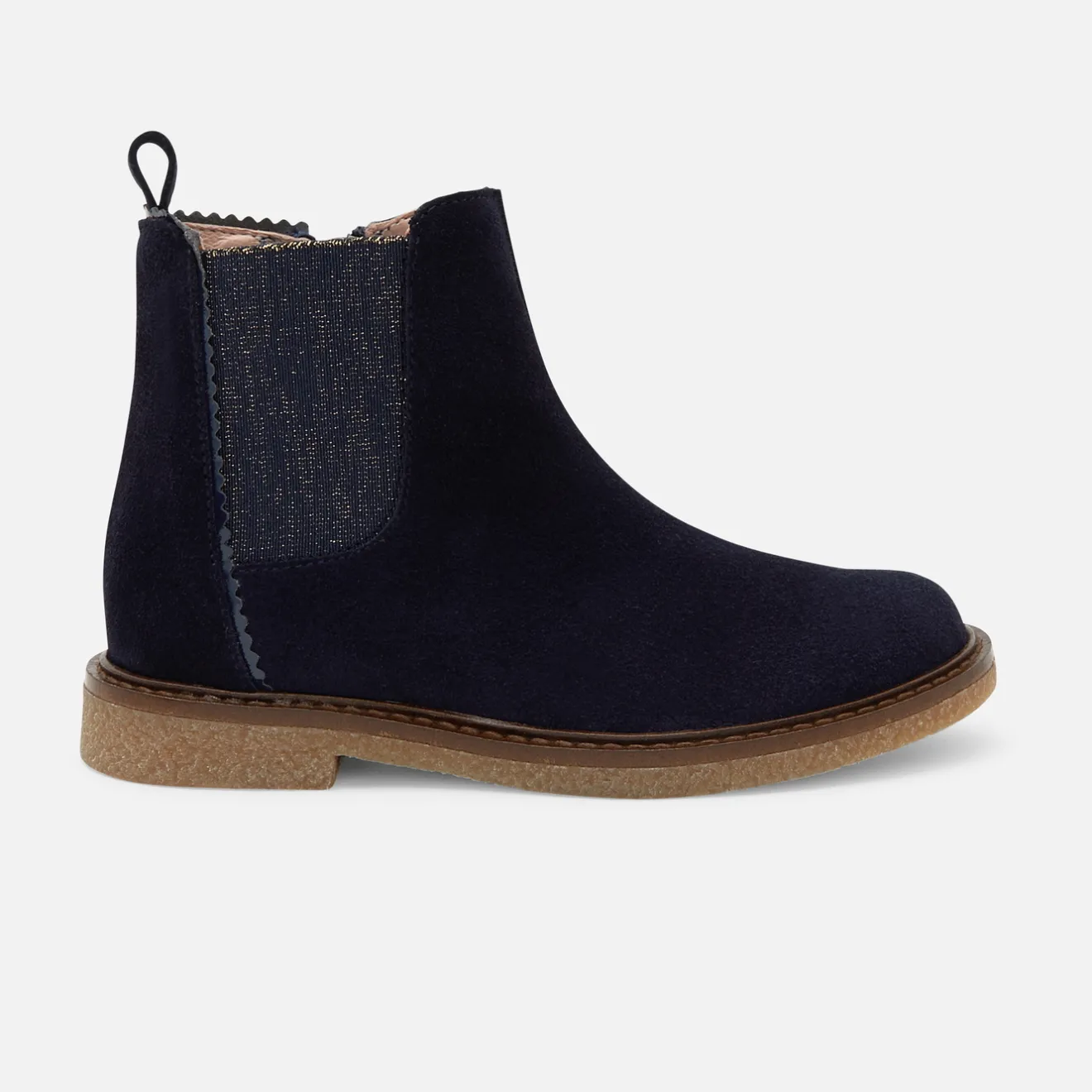 Jacadi Ankle & Lined Boots|Girl leather boots Jacadi Navy
