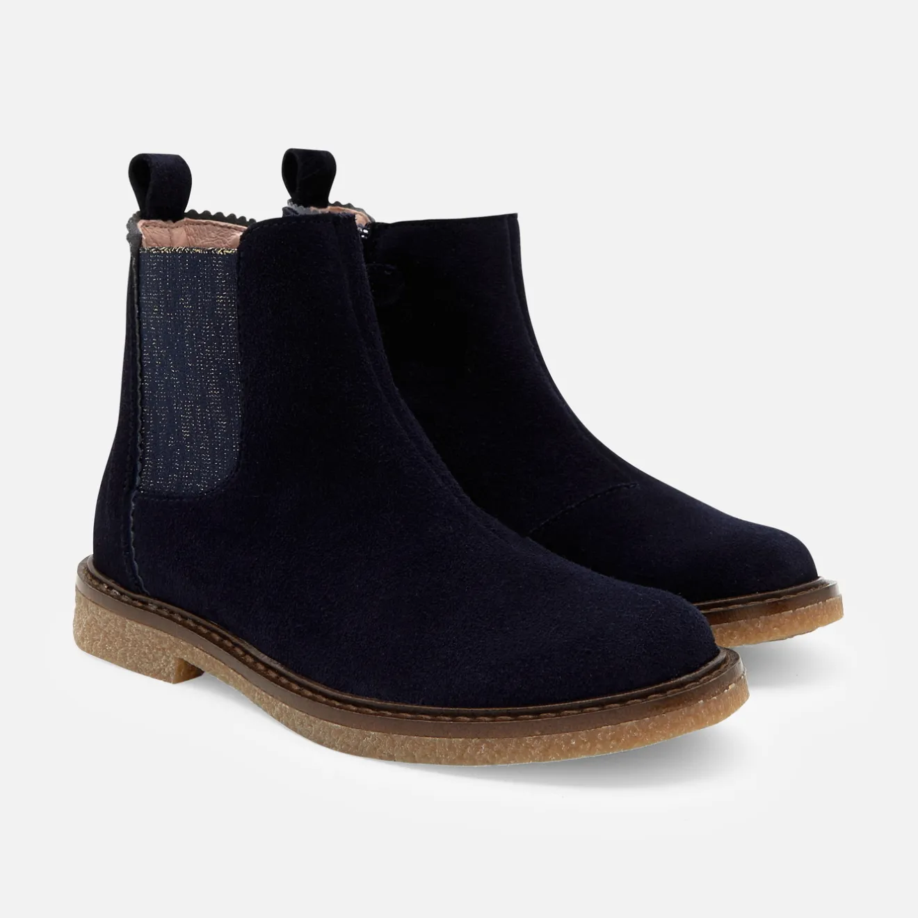 Jacadi Ankle & Lined Boots|Girl leather boots Jacadi Navy
