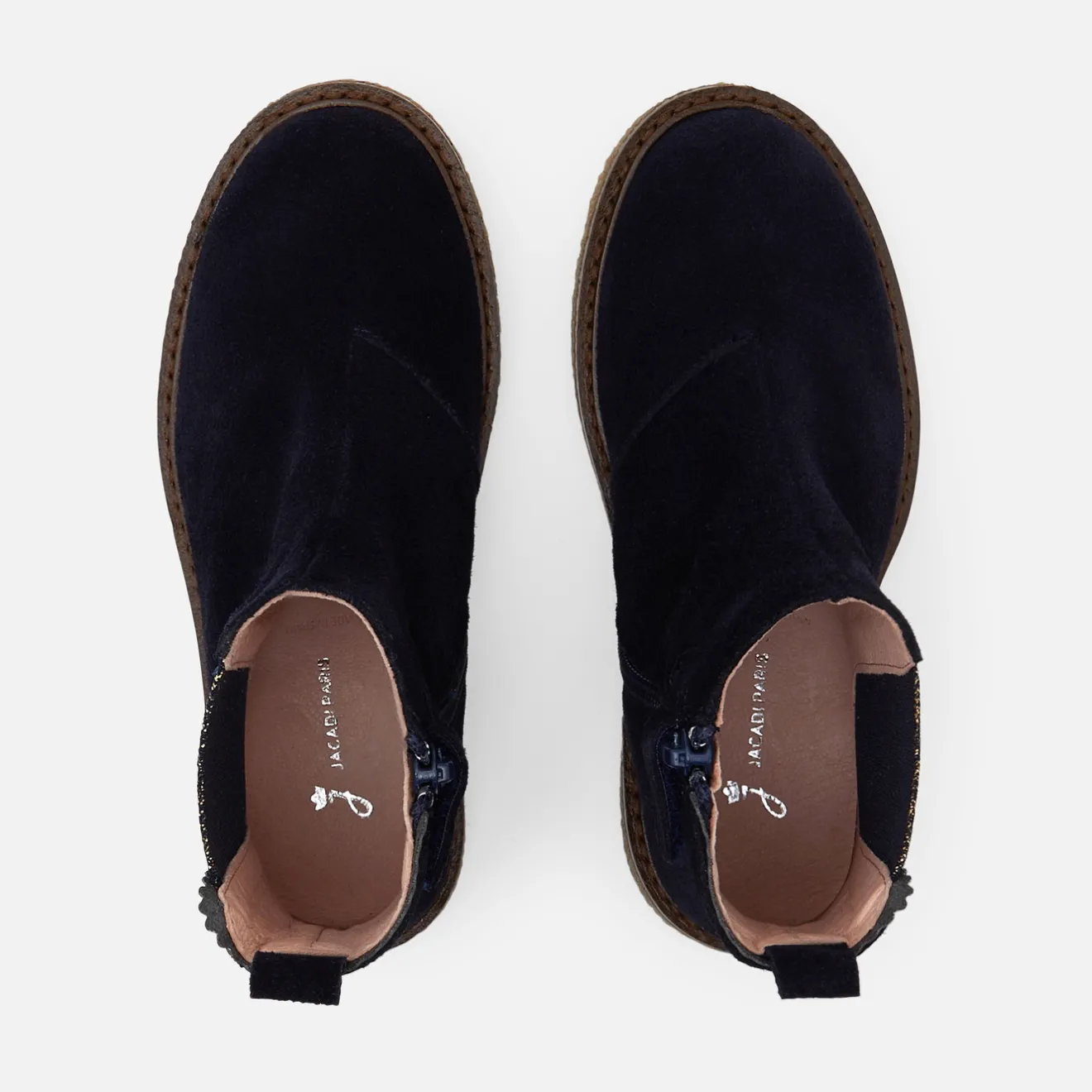 Jacadi Ankle & Lined Boots|Girl leather boots Jacadi Navy