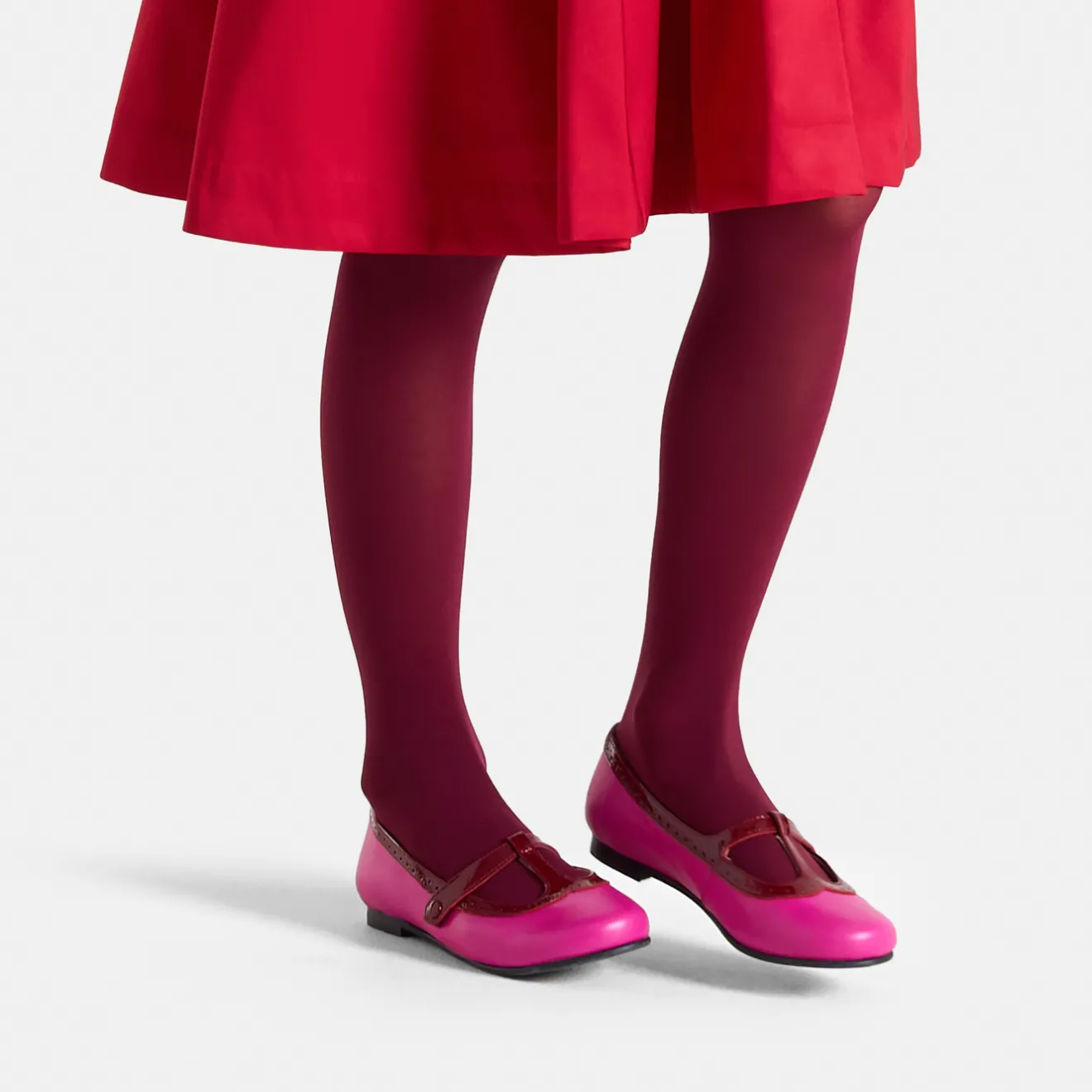 Jacadi Mary Janes, T-Straps And Ballet Flats|Girl leather t-bar shoes Pink