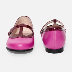 Jacadi Mary Janes, T-Straps And Ballet Flats|Girl leather t-bar shoes Pink