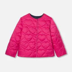 Jacadi Coats And Outerwear|Girl Coats & Puffer Jackets|Girl lightweight padded jacket Navy/Pink