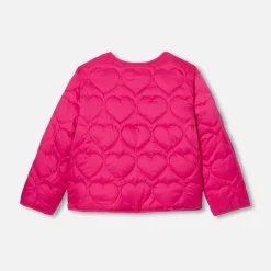 Jacadi Coats And Outerwear|Girl Coats & Puffer Jackets|Girl lightweight padded jacket Navy/Pink